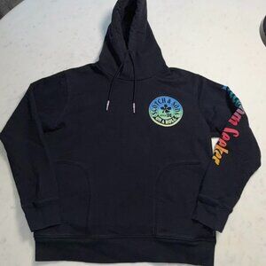 Scotch & Soda Black Hoodie “Freedom Seeker” Graphic Organic Cotton Large